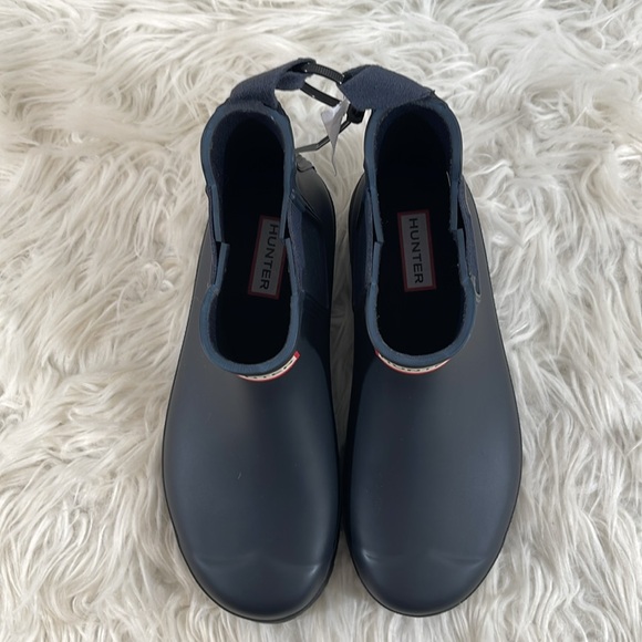 HUNTER Women's Original Chelsea Rain Boots Waterproof Size 7 Dark Blue New - Picture 3 of 12